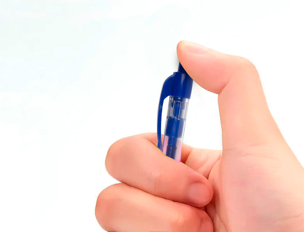 STYLO-BILLE Q-CONNECT RÉTRACTABLE ÉCRITURE MOYENNE 0.7MM ENCRE CLASSIQUE CLIP GRIP PRÉHENSION COULEUR ENCRE BLEU