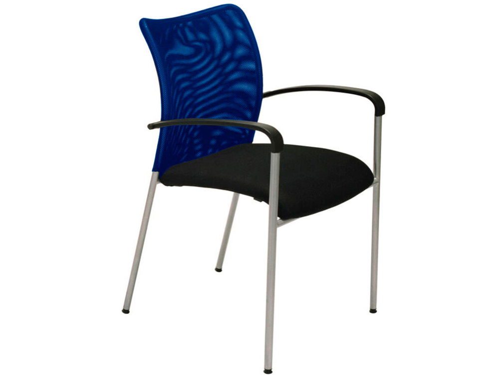 FAUTEUIL DE VISITEUR MT INTERNATIONAL 3157 DOSSIER    REGLABLE RESILLE BLEU