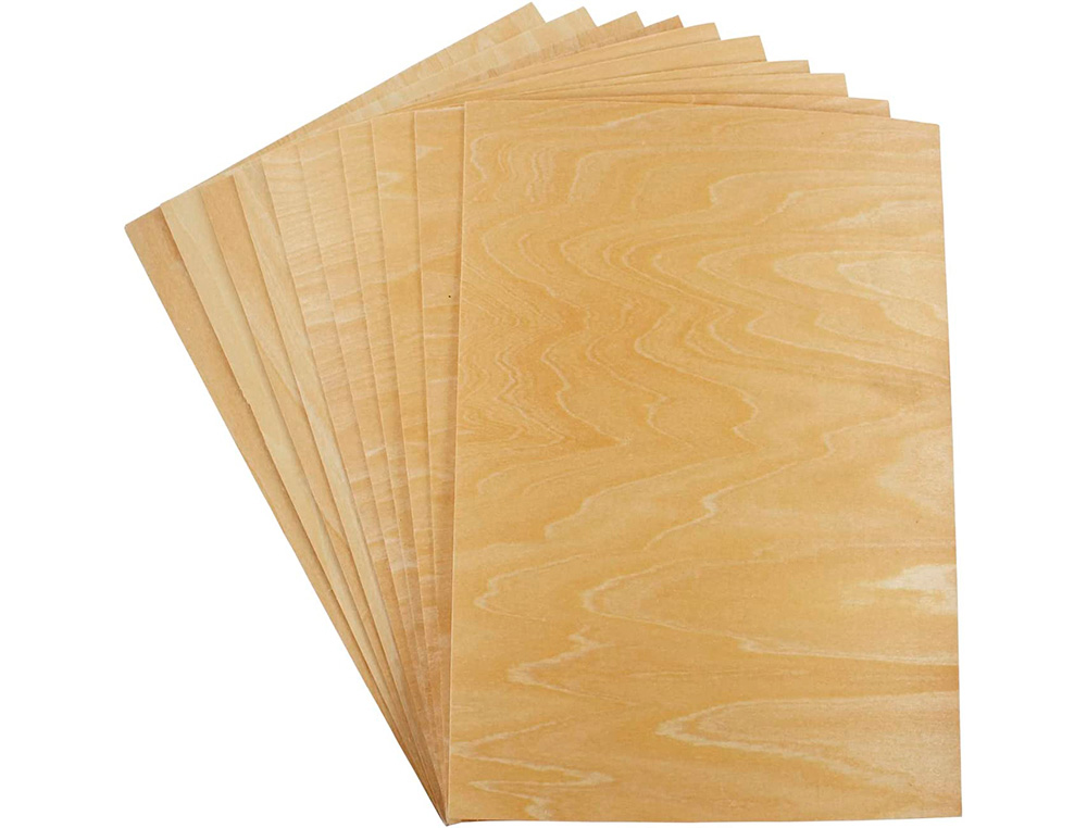 COUPONS SODERTEX FEUILLES DE BOIS 1 MM - 21 X 29,7 CM - 10 PCS - 1 COLORIS
