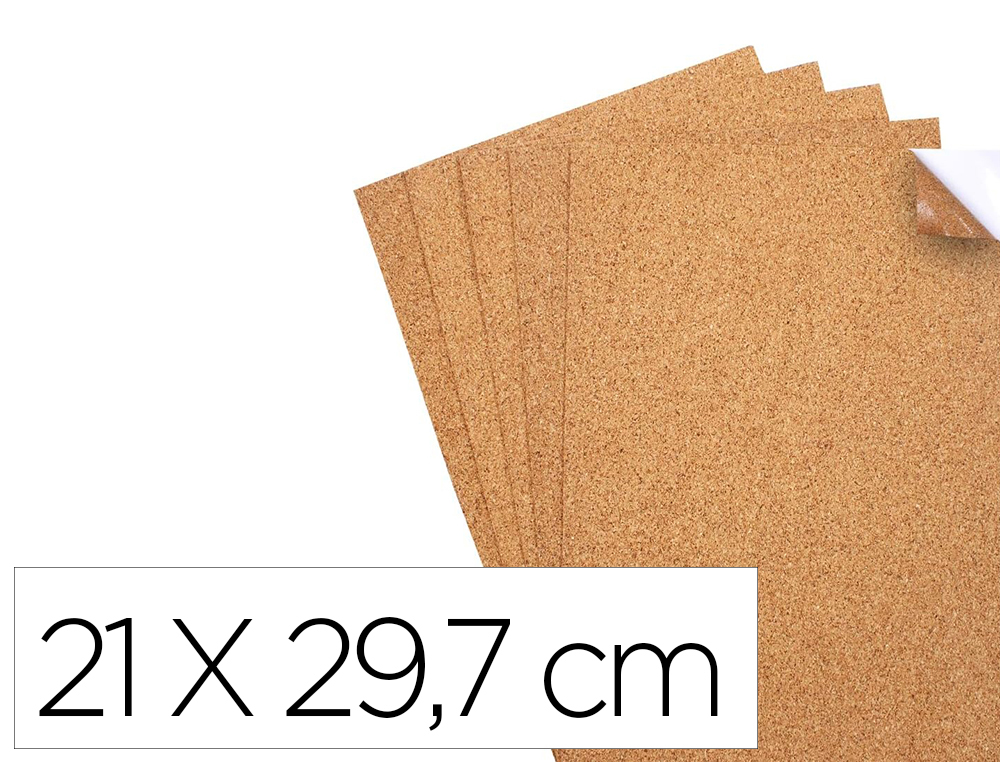 COUPONS SODERTEX FEUILLES DE LIEGE ADHESIF - 1MM - 21 X    29,7 CM - 2 PCS - 1 COLORIS