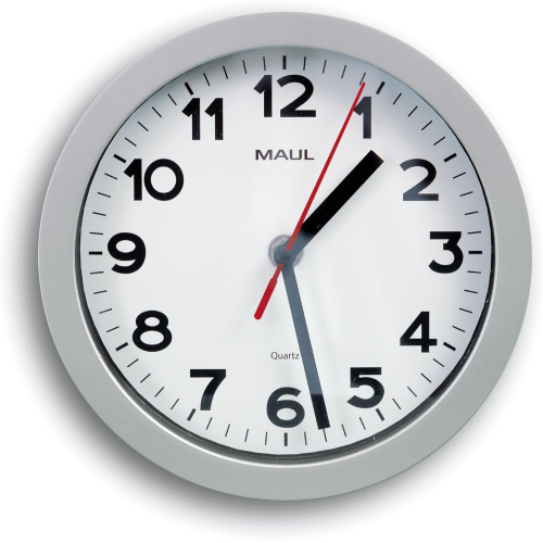 HORLOGE MURALE MAUL STEP DIAM. 20CM PILE 1.5V AA       FOURNIE COLORIS ARGENT