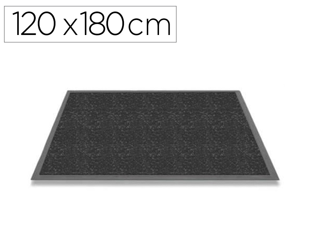 TAPIS ANTI-SALISSURES TRAFIC INTENSE FIBRES DURES GRATTANTES ABSORBANTES SEMELLE PVC 120X180CM COLORIS GRIS