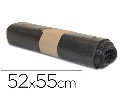 SAC POUBELLE DOMESTIQUE 52X55CM CALIBRE 70 CAPACIT 20L COLORIS NOIR ROULEAU 20 UNITS