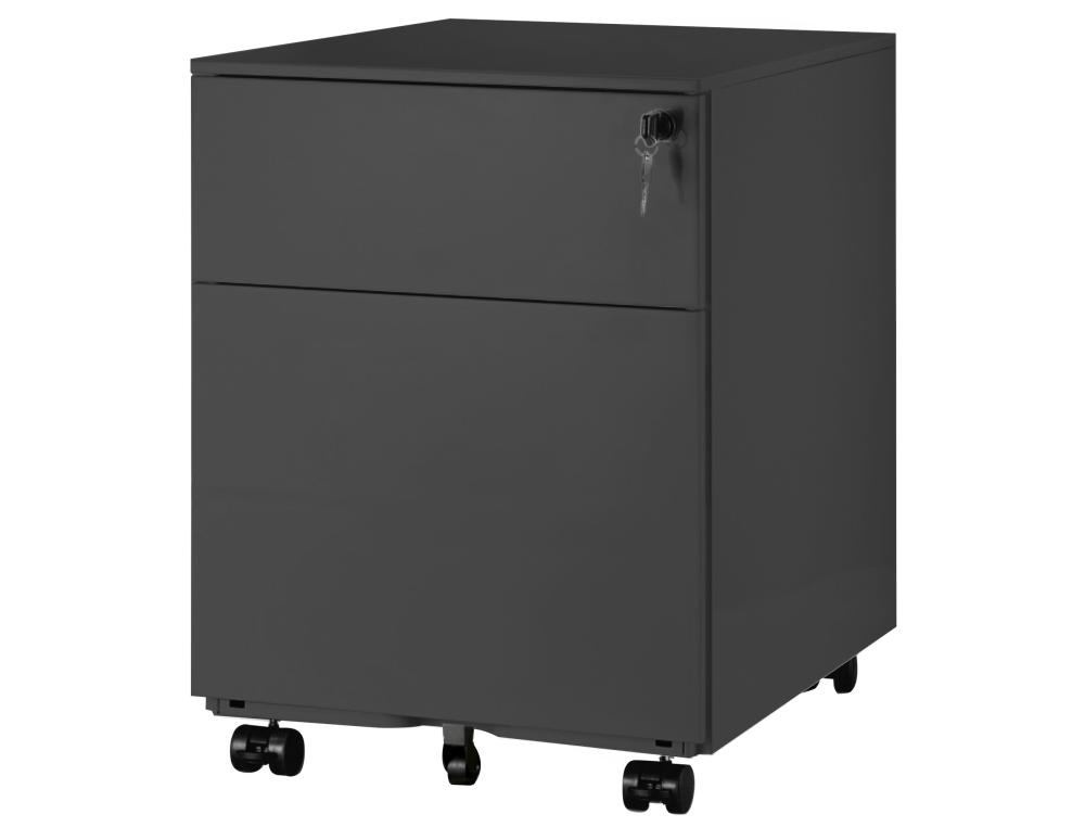 CAISSON MOBILE 2 TIROIRS PRO ANTHRACITE