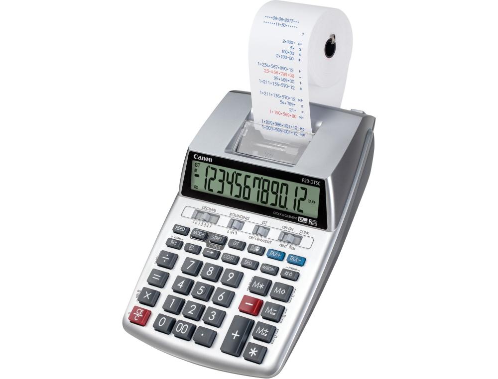 CALC.IMPR.CANON P23DTSC II 12CCALCULATRICE IMPRIMANTE CANON P23DTSC II 12 CHIFFRES