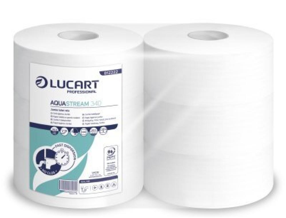 PAP.TOILETTE JUMBO 2P.340M.AQUPAPIER TOILETTE JUMBO 2PLIS 340 METRES AQUASTREAM