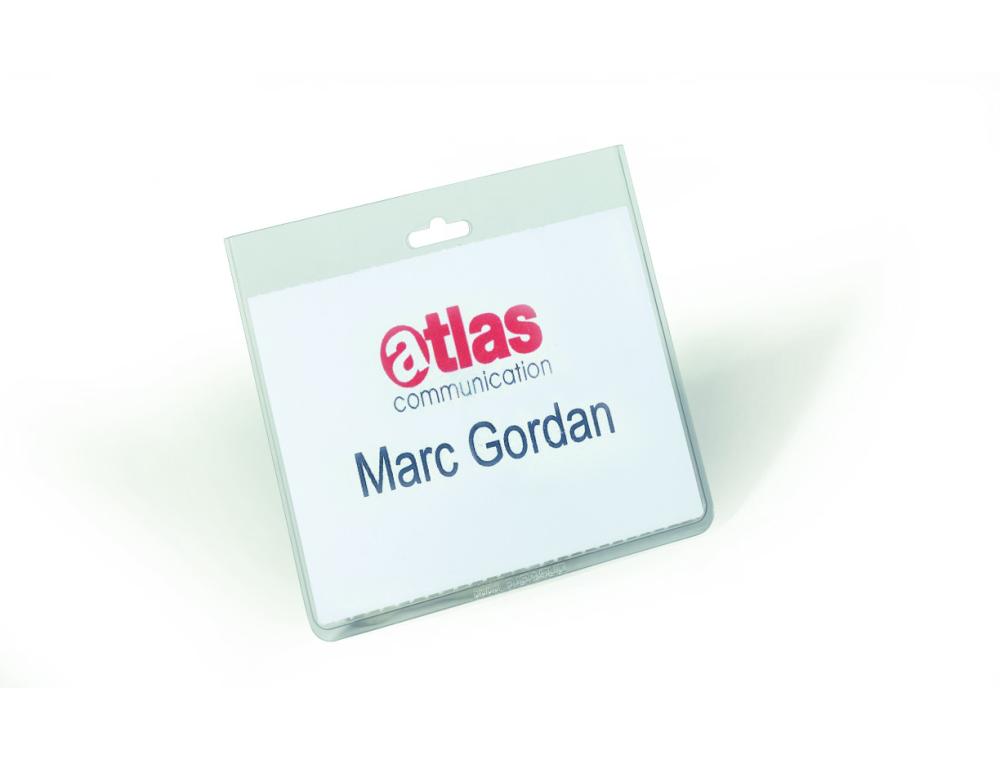 BADGE PVC SANS CLIP 60X90 B/20BOITE DE 20 POCHETTES PORTE-BADGE DURABLE