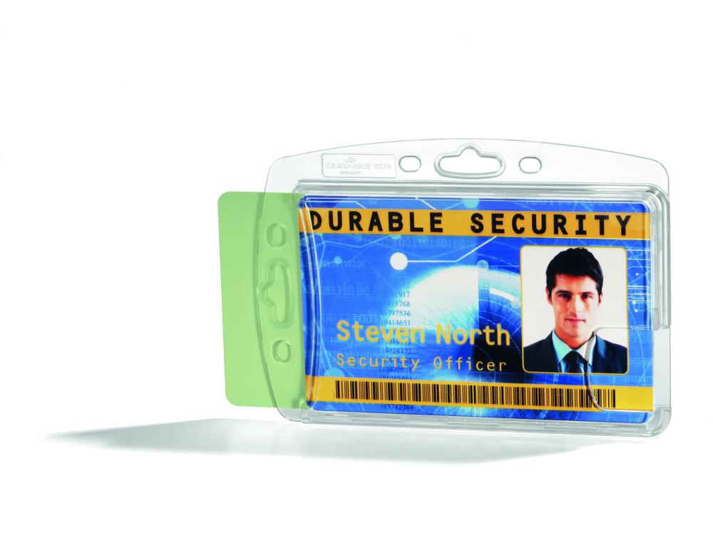 BADGE PORTE-CARTE X2 - SIMPLEBBOITE DE 10 PORTE-BADGE DE SCURIT POUR 2 CARTES DURABLE