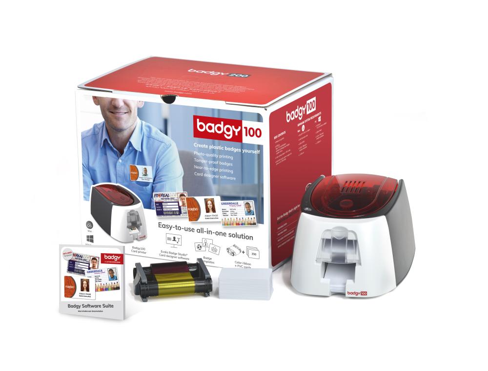 IMPRIMANTE CARTES BADGY 100 IMPRIMANTE A CARTES - EVOLIS - PACK BADGY 100
